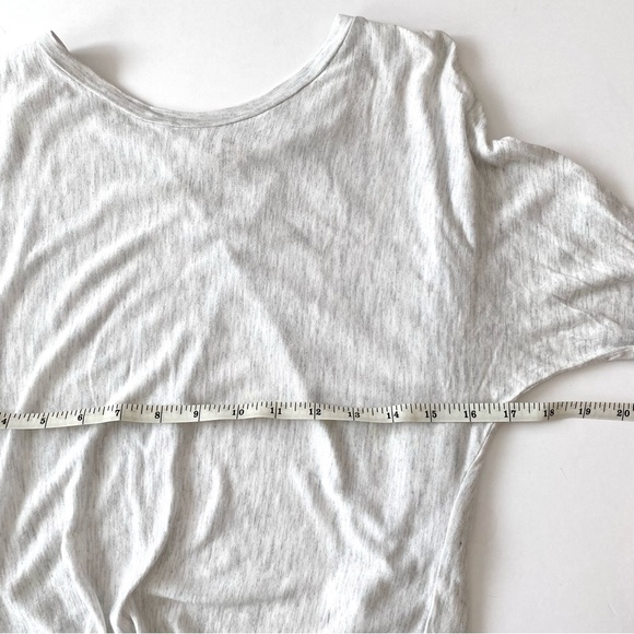 WILFRED XS Light Grey Open Back Crew Neck Long Sleeve Tee - Picture 10 of 12